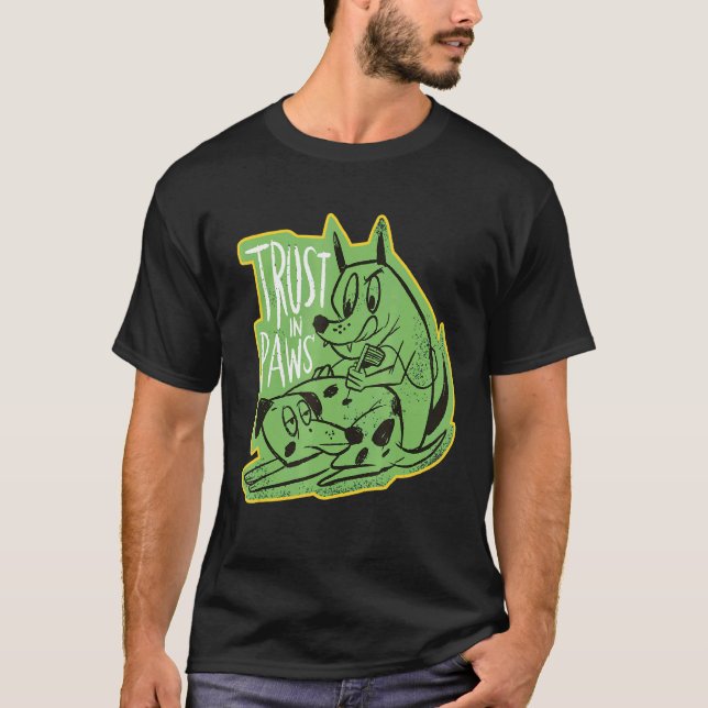 T-shirt Confiance En Paws Chiens De Tatouage Propriétaire  (Devant)