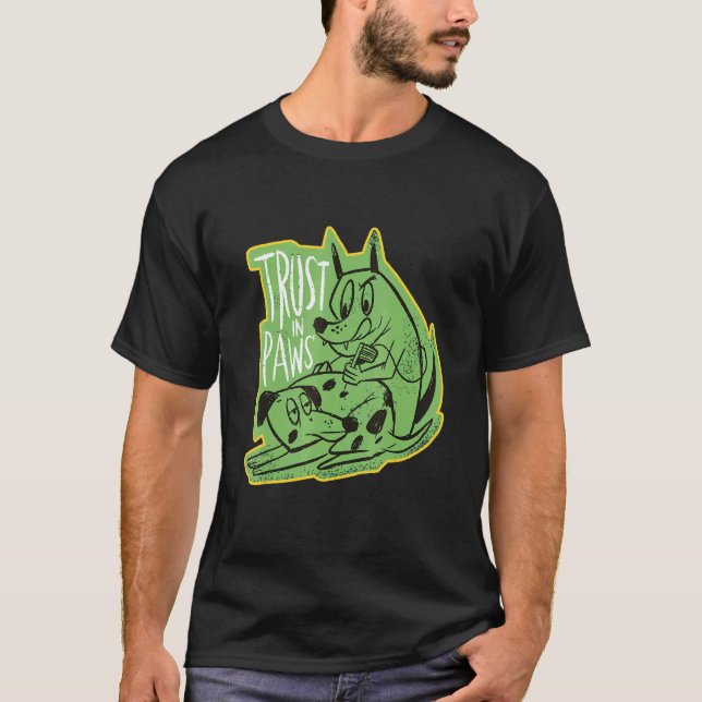 T-shirt Confiance En Paws Chiens De Tatouage Propriétaire  (Devant)