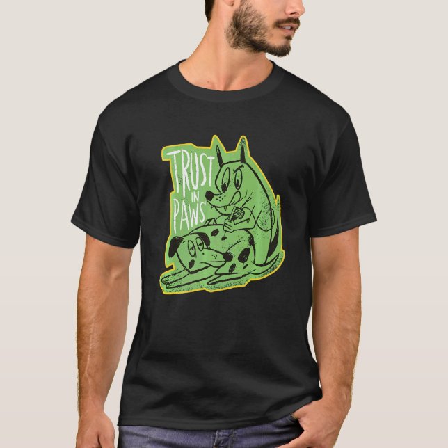 T-shirt Confiance En Paws Chiens De Tatouage Propriétaire  (Devant)