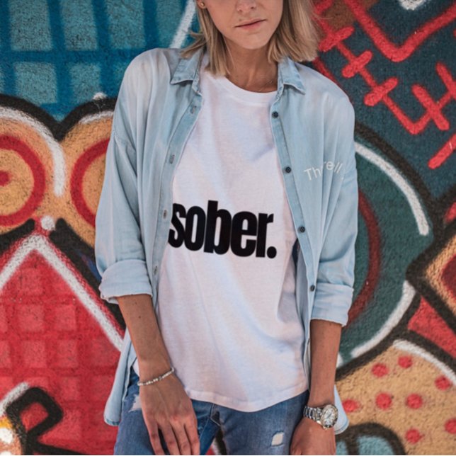 T-shirt Confiant, audacieux et sobre (période) (Créateur téléchargé)