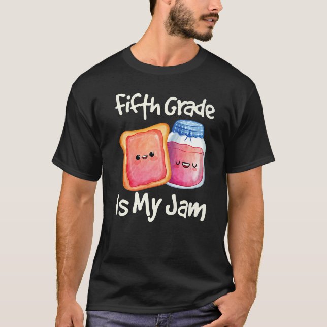 T-shirt Confiture et toast La cinquième année est ma confi (Devant)