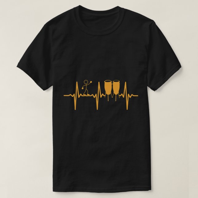 T-shirt Conga Heartbeat Conga Instrument Conga Player T-Sh (Design devant)