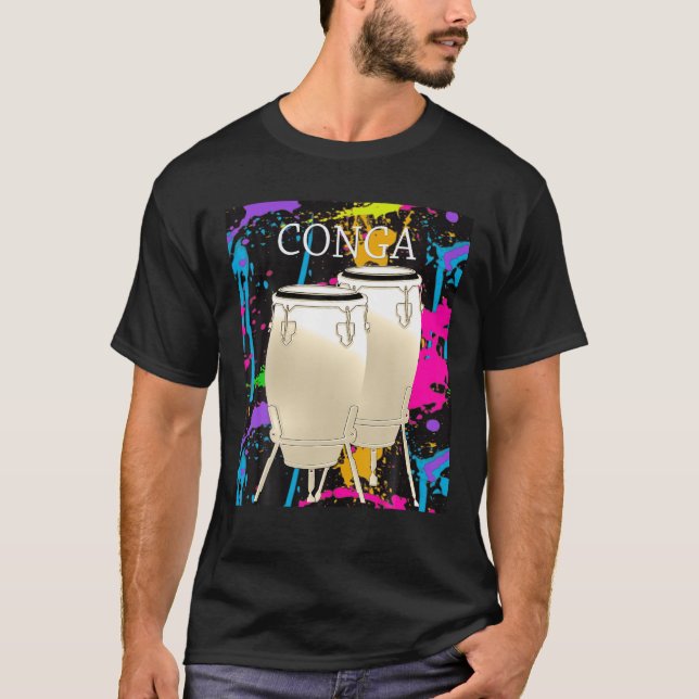 T-shirt Conga Player Conga Drum Instrument Musicien T Shir (Devant)