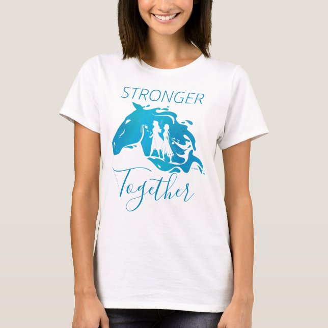 T-shirt Congelé 2 : Graphique d'aquarelle Anna, Elsa et No (Devant)