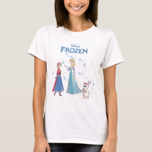 T-shirt Congelé   Sven, Anna, Elsa & Olaf Blue Pastels