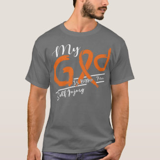 T-shirt Connaissance De L'Auto-Blessure Mon Dieu Est Plus 