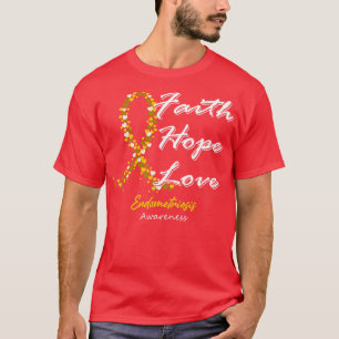 T-shirt Connaissance De L'Endometriose Foi Espère Aimer Da