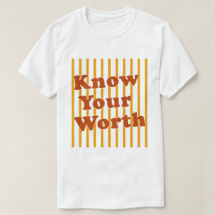 T-shirt Connaissez Votre Valeur Rayures Rétro