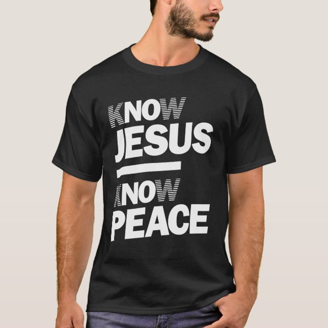 T-shirt Connaître Jésus connaître la paix | Christian Desi (Devant)