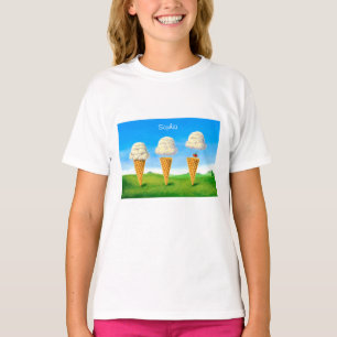 T-shirt Conne de crème glacée, Whimsical de ballon à air c