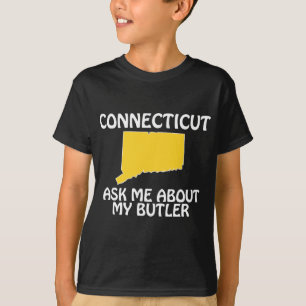 T-shirt Connecticut - Demandez-moi à propos de mon majordo