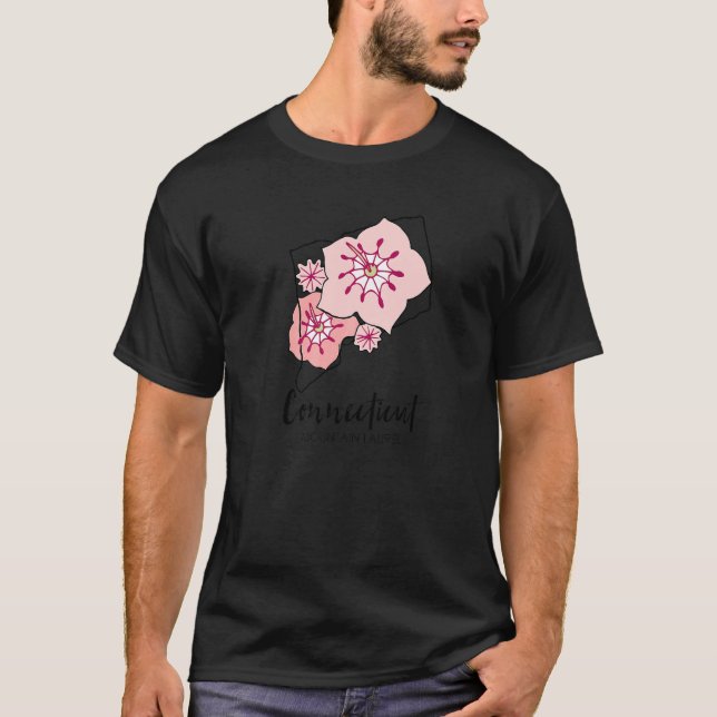 T-shirt Connecticut Mountain Laurel Flower   (Devant)
