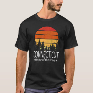 T-shirt Connecticut State Home Du Brave Connecticut Lo