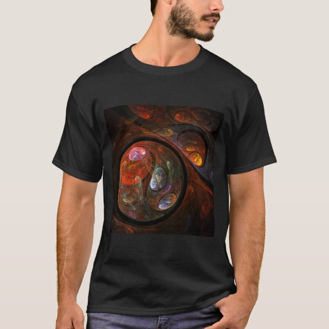 T-shirt Connexion fluide Art Abstrait (Devant)