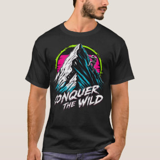 T-shirt Conquérir la nature - Neon Adventure Climber Desig
