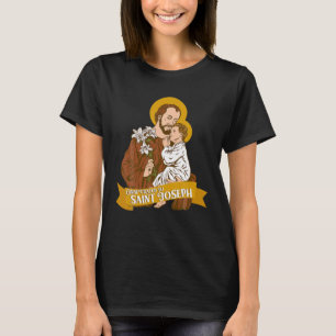 T-shirt Consacré À Saint Joseph Et Enfant Jésus Catholi