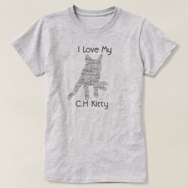 T-shirt Conscience cérébelleuse de chat d'hypoplasie (Design devant)