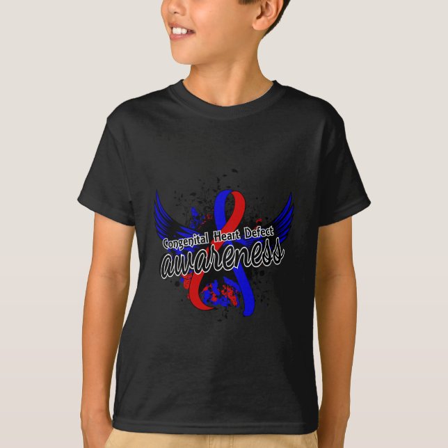 T-shirt Conscience congénitale 16 de défaut de coeur (Devant)