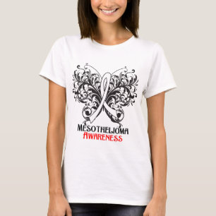 T-shirt Conscience de Cancer de mèsothéliome de papillon