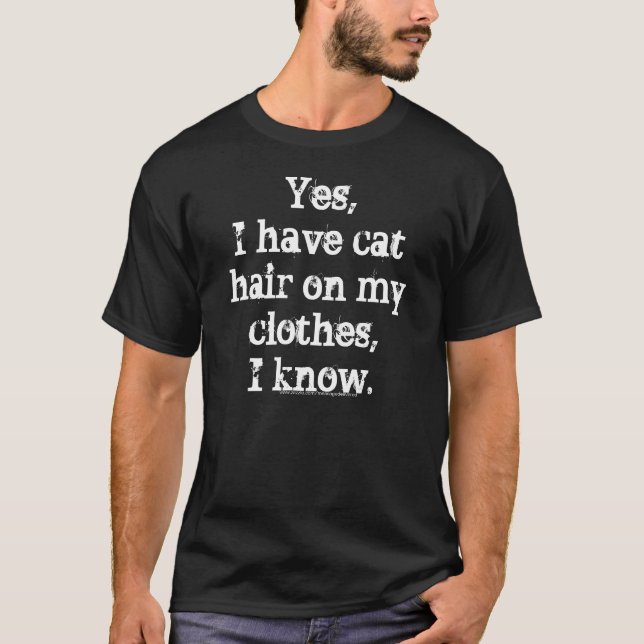 T-shirt Conscience de cheveux de chat (Devant)