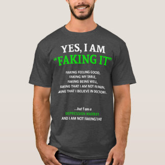 T-shirt Conscience De La Dépression Je La Pousse Dans Cett