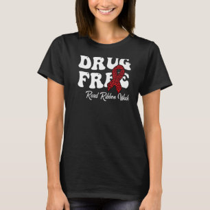 T-shirt Conscience de la Semaine du ruban rouge sans drogu