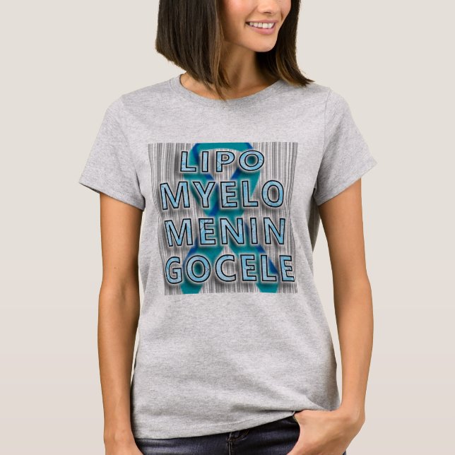 T-shirt Conscience de Lipomyelomeningocele de spina bifida (Devant)