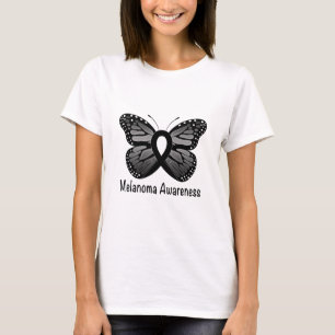 T-shirt Conscience de mélanome : Papillon