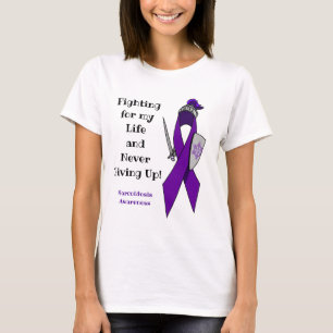 T-shirt Conscience de sarcoïdose, n'abandonnant jamais