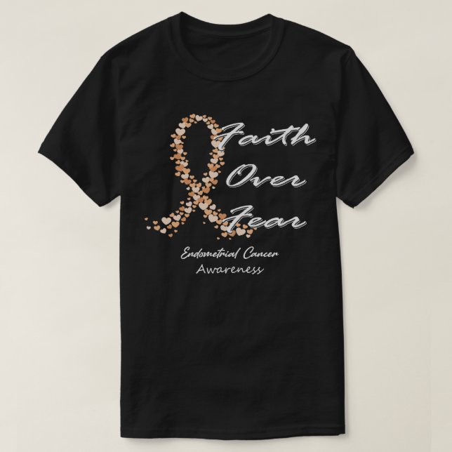 T-shirt Conscience du cancer de l'estomac La peur dans (Design devant)
