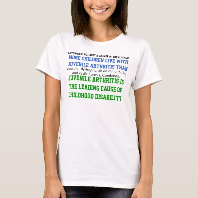 T-shirt Conscience juvénile d'arthrite (Devant)