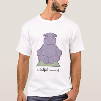 T-shirt conscient d'hippopotame de moment