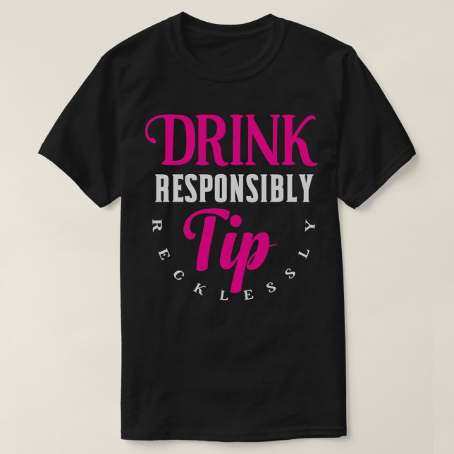 T-shirt Conseil de barman (Design devant)