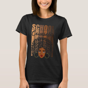 T-shirt Conseiller scolaire Noir Histoire Vêtements Afro M