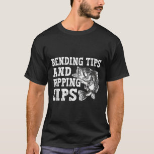 T-shirt Conseils de pliage et lèvres déchirées Papa pêche