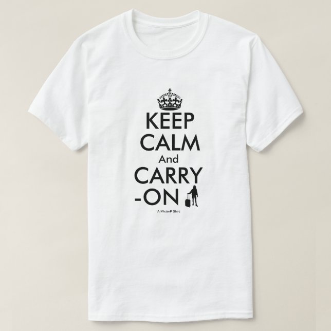 T-shirt Conserver le calme (Variante de voyage) - Une chem (Design devant)