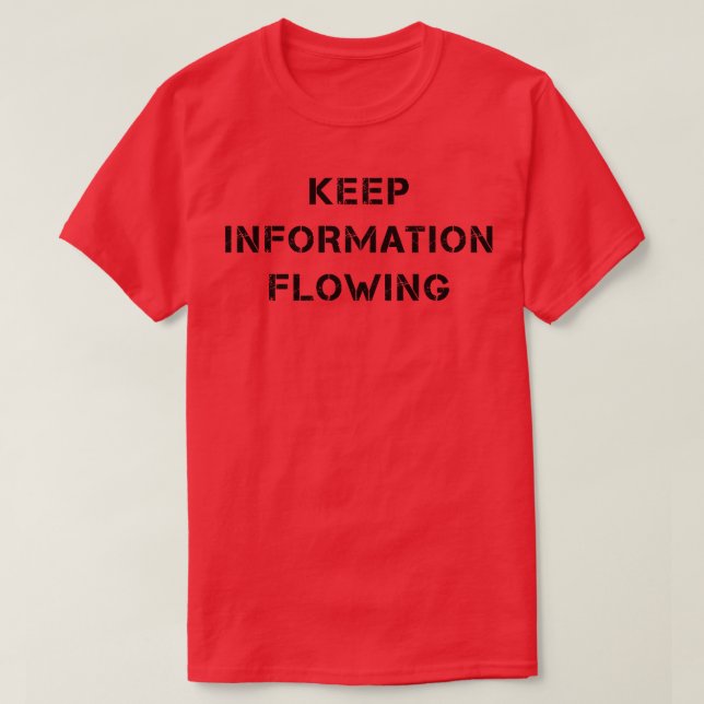 T-shirt Conserver le flux d'informations 3 (Design devant)
