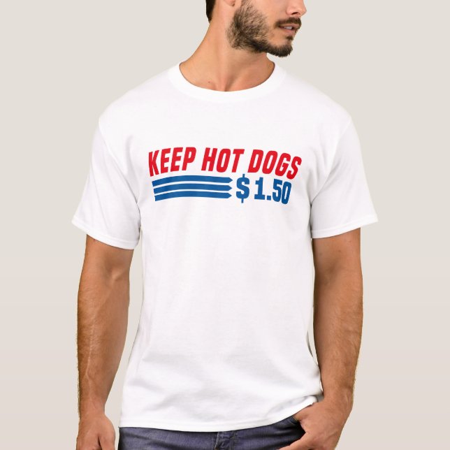 T-shirt Conserver les chiens chauds $ 1,50 (Devant)