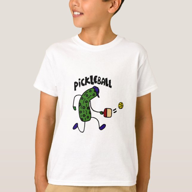 T-shirt Conserves au vinaigre drôles jouant Pickleball (Devant)