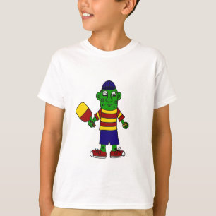 T-shirt Conserves au vinaigre drôles tenant la palette et
