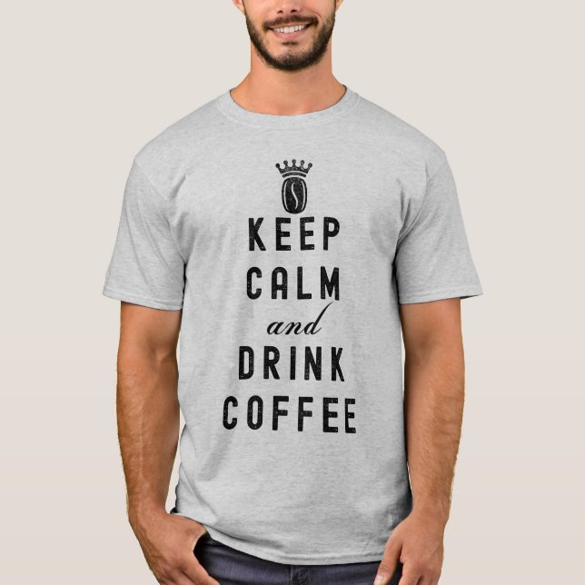 T-SHIRT CONSERVEZ CALME ET BOIRE CAFÉ - COFFRE AMOUREUX T- (Devant)
