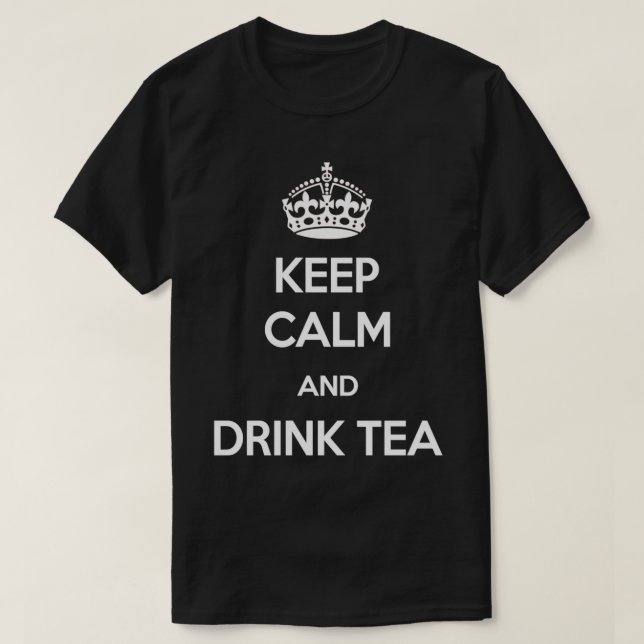 T-SHIRT CONSERVEZ CALME ET THÉ 1 (Design devant)