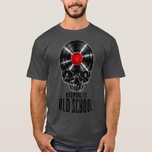 T-shirt Conservez-Le Vieux Enseignement Vinyl Record Colle