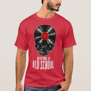 T-shirt Conservez-Le Vieux Enseignement Vinyl Record Colle