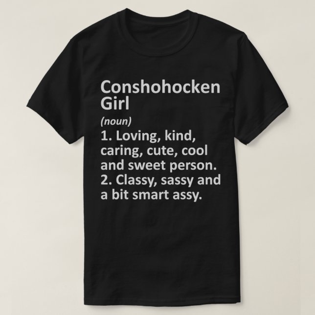 T-shirt CONSHOHOCKEN L PA PENNSYLVANIA Funny City Accueil  (Design devant)
