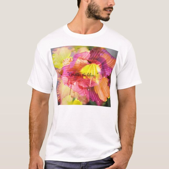 T-shirt "Considérez les lis… " (Devant)