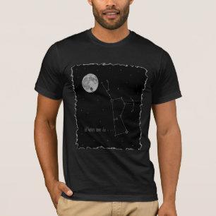 T-shirt Constellation d'Orion avec la pleine lune