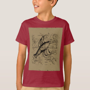 T-shirt Constellation du cancer par Hevelius vers 1690