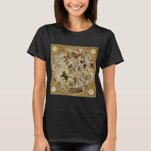 T-shirt Constellation Étoiles Ciel Nord Astronomie Vintage