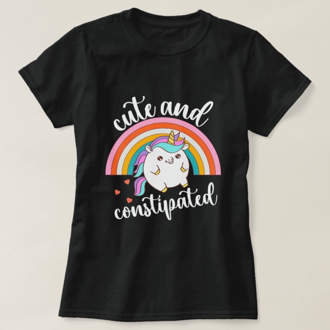 T-shirt Constipation amusante IBSC Tummy Ache Cute Constip (Design devant)